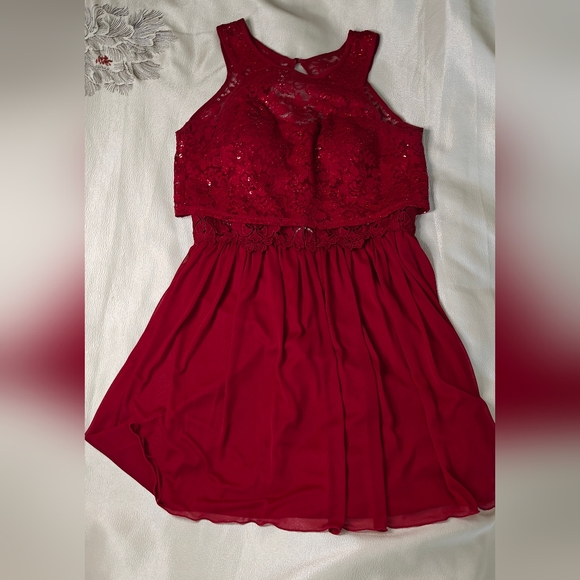 JcPenny By&By Wine Red Dress - Picture 3 of 6